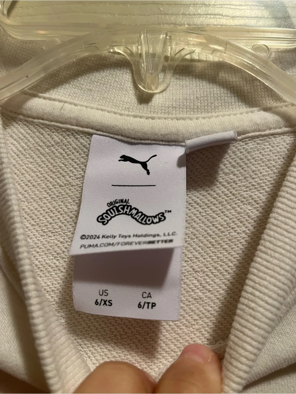 PUMA x Squishmallows Girls Graphic Print Crew Neck Dress White 6/XS